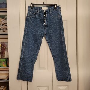 NWT MOTHER The Tomcat Ankle Leopard Jeans 28